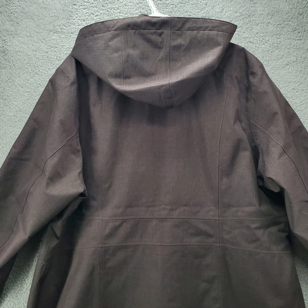 Eddie Bauer Womens Girl on the Go Trench Coat XXL Waterproof Aubergine NWT - Picture 10 of 13
